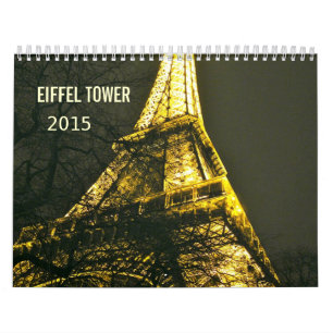 Calendario Torre Eiffel romántica París 2015