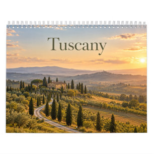 Calendario Toscana Italia Campo y paisajes escénicos
