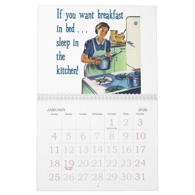 Calendario totalmente retro (Jan 2026)