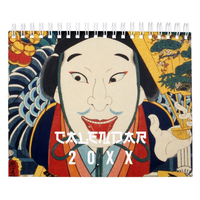 Calendario Toyohara Kunichika's Portraits Classic Japanese (Tapa)