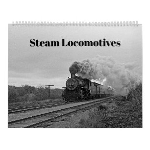 Calendario Tren de Locomotora Vintage Cumpleaños khaki Viaje