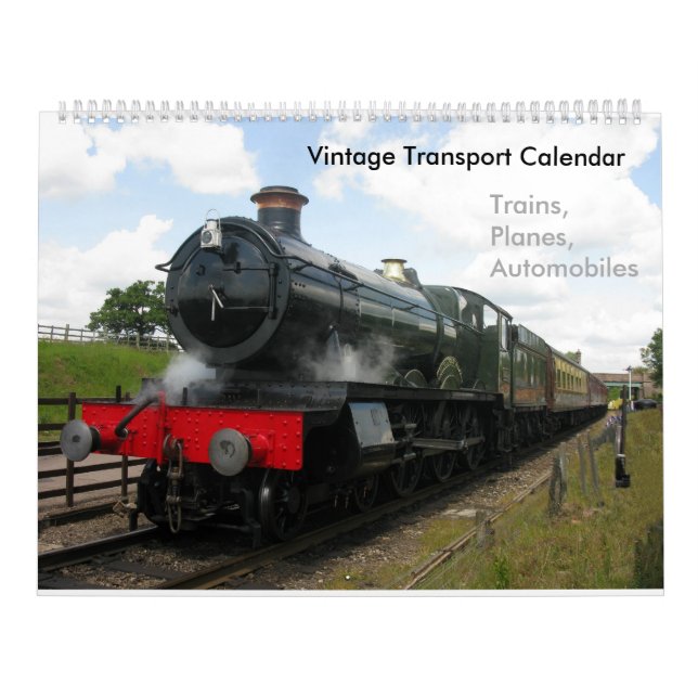 Calendario Tren ferroviario del vapor del vintage (Tapa)