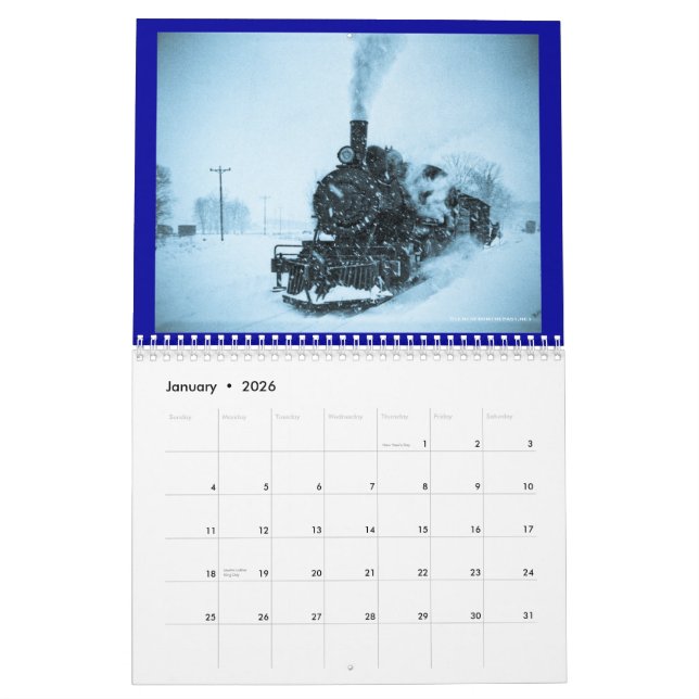 Calendario Trenes del vintage (Jan 2026)