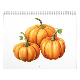 Calendario tres calabazas de halloween