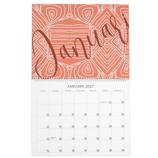 Calendario Tribal africana swahili (Jan 2027)