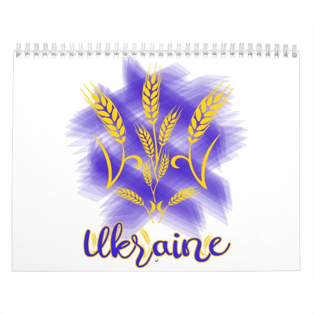 Calendario Tridente ucraniano hecho de oído de trigo (Tapa)