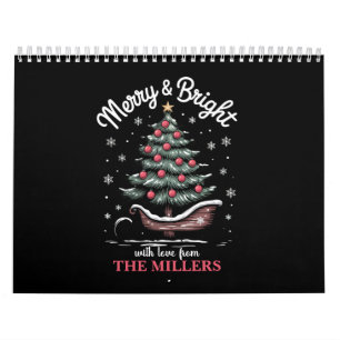 Calendario Trineo de Navidad Personalizado Árbol de Navidad A