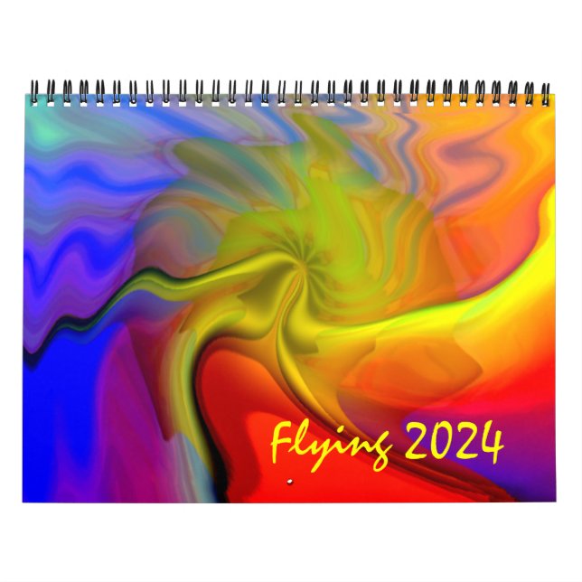 Calendario Trippy Resumen de Arte de Volando 2024 (Tapa)