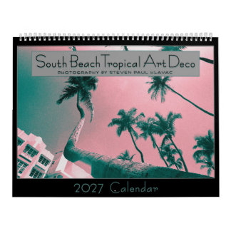 Calendario Tropical Art Déco de South Beach 2027