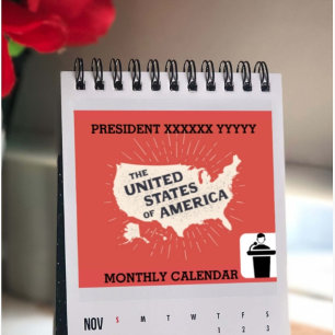 Calendario Tu presidente nombre con foto 2025 mensual