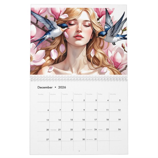 Calendario Twelve Shades of Her – Watercolor Calendar 2026 (Dec 2026)