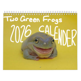 Calendario Two Green Frogs' 2026 Calendar