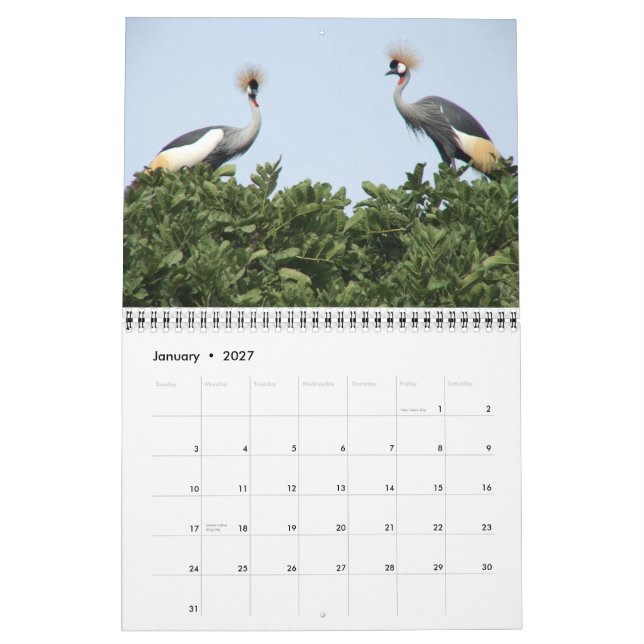 Calendario Uganda del noroeste (Jan 2027)
