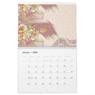 Calendario Un acondicionamiento floral sofisticado con una de