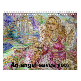Calendario Un ángel de la rogación., un ángel le ahorra