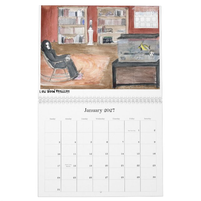 Calendario Un año con muerte (Jan 2027)