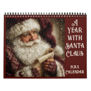 Calendario Un año con Santa Claus Navidad Todo el Año