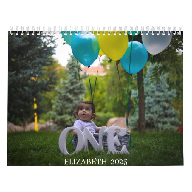 CALENDARIO UN AÑO DE EDAD "TU NOMBRE DE BEBÉ" 12 MESES (Tapa)