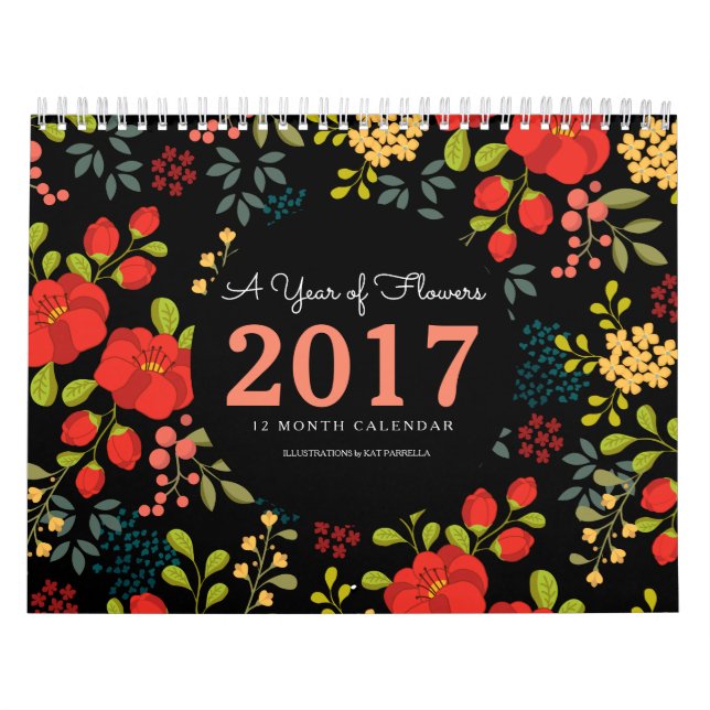 Calendario Un año de flores páginas ilustradas (Tapa)
