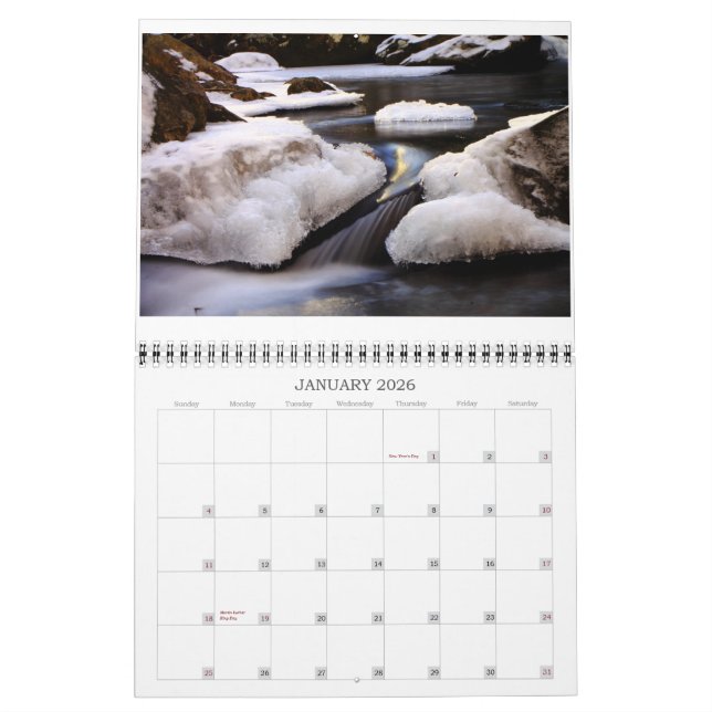 Calendario Un año de imágenes de Carolina del Norte (Jan 2026)