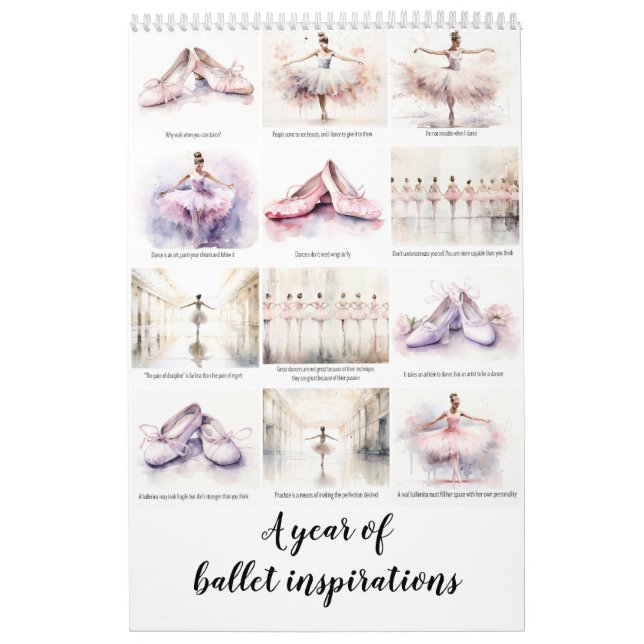 Calendario Un año de inspiración de ballet (Tapa)