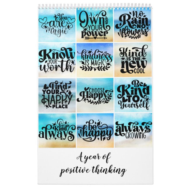 Calendario Un año de pensamiento positivo (Tapa)