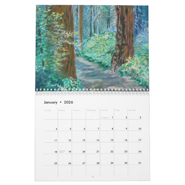 Calendario Un año fino (Jan 2026)