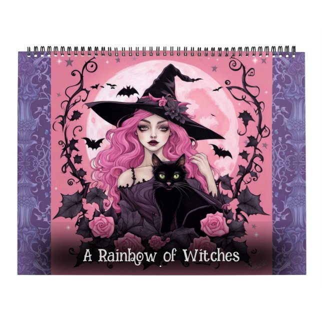 Calendario Un arcoiris de brujas de Ivy y Bat Art Calendar (Tapa)