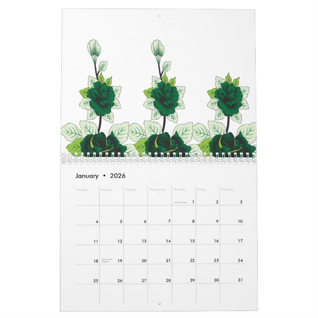 Calendario Un cachorro recuperador de oro se sienta en un cam (Jan 2026)