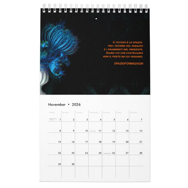 Calendario Un cambio repentino en el jardín Italia (Nov 2026)