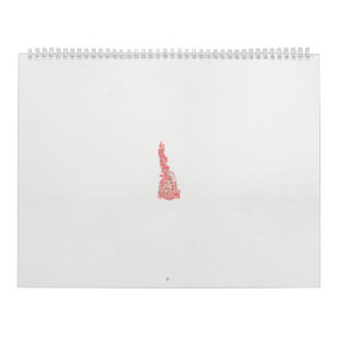 Calendario un dibujo de un pájaro con flores sobre él