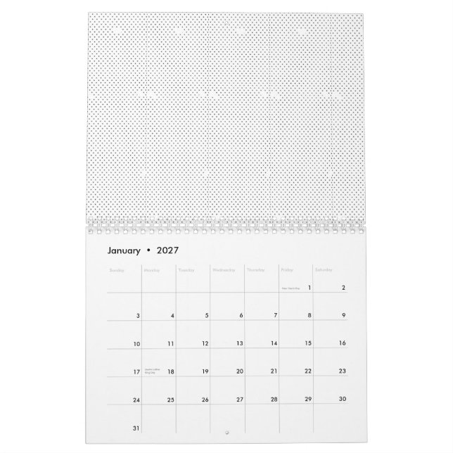 Calendario Un diseño moderno con una combinación elegante de  (Jan 2027)