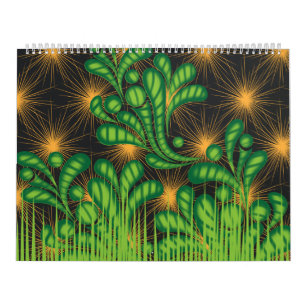 Calendario un espejo y algunas plantas