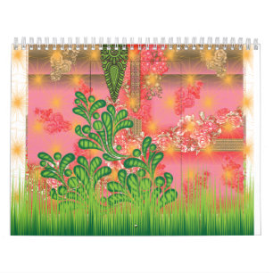 Calendario un espejo y algunas plantas