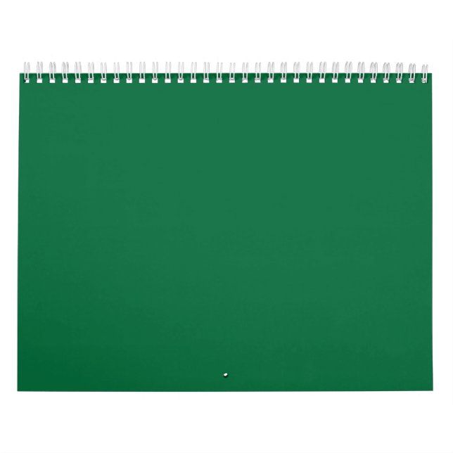 Calendario Un fondo verde profundo contrasta con un blanco cr (Tapa)