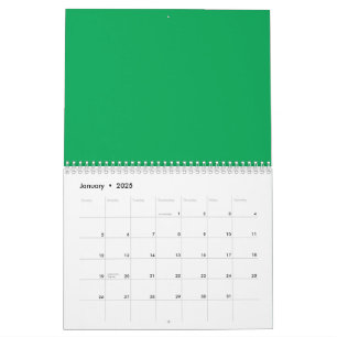 Calendario Un helecho verde y exuberante con un delicado y in