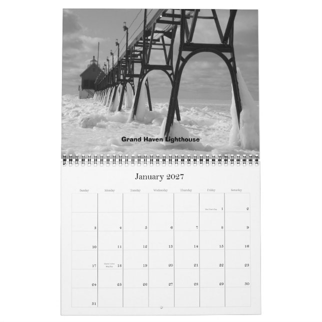 Calendario Un mundo en blanco y negro (Jan 2027)