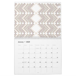 Calendario Un patrón geométrico repetido con formas de diaman
