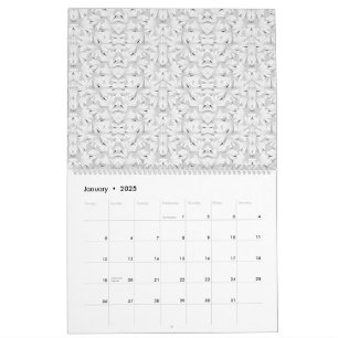 Calendario Un patrón texturado con tonos blancos y grises,
