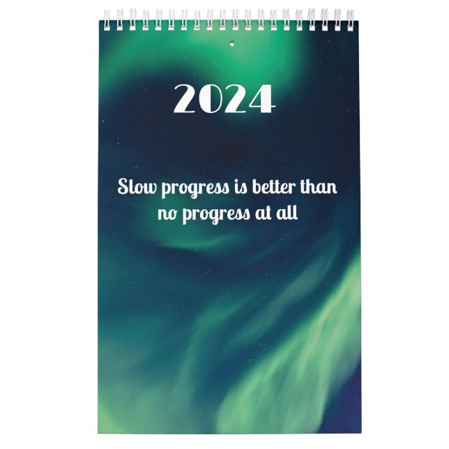 Calendario Un progreso lento es mejor que ningún progreso (Tapa)