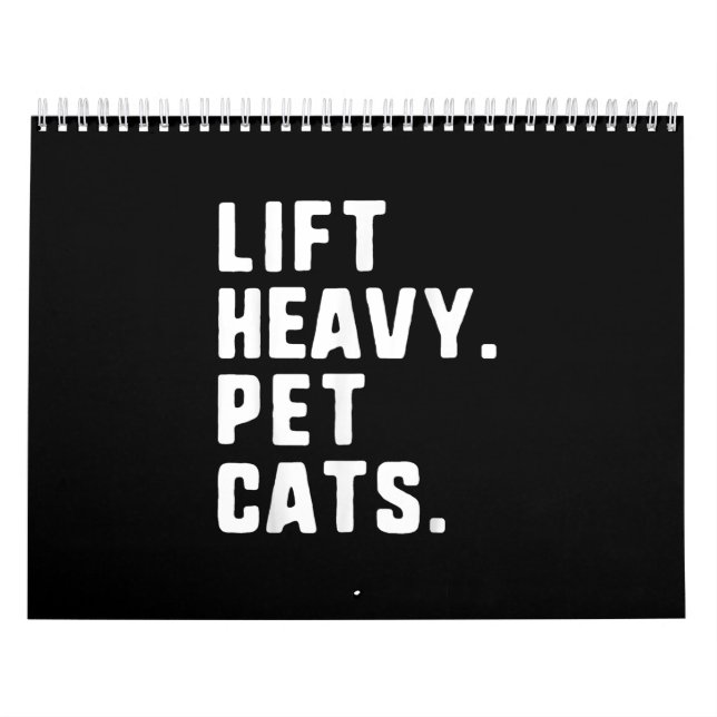 Calendario Un regalo para el Lift Heavy Mascota Cats Gracioso (Tapa)
