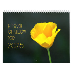 Calendario un toque de amarillo para 2025