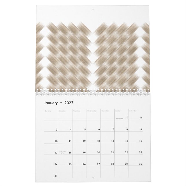 Calendario Un triángulo blanco, equilátero, centrado en un pl (Jan 2027)