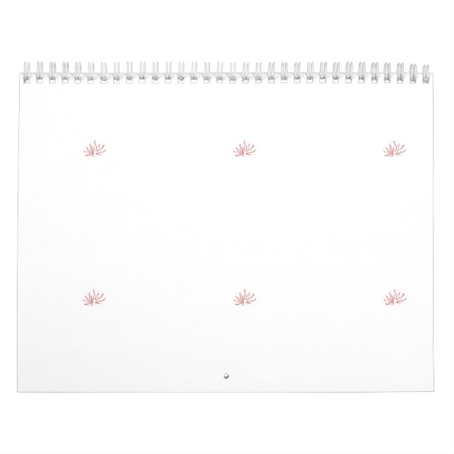 Calendario Un vibrante diseño floral rojo y negro que destaca (Tapa)