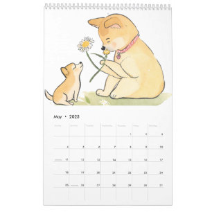 Calendario Una acuarela divertida, una IA generada por Shiba 