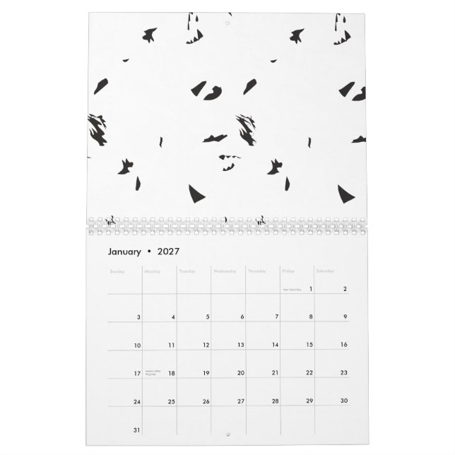 Calendario Una bandada de pájaros volando en el cielo. (Jan 2027)