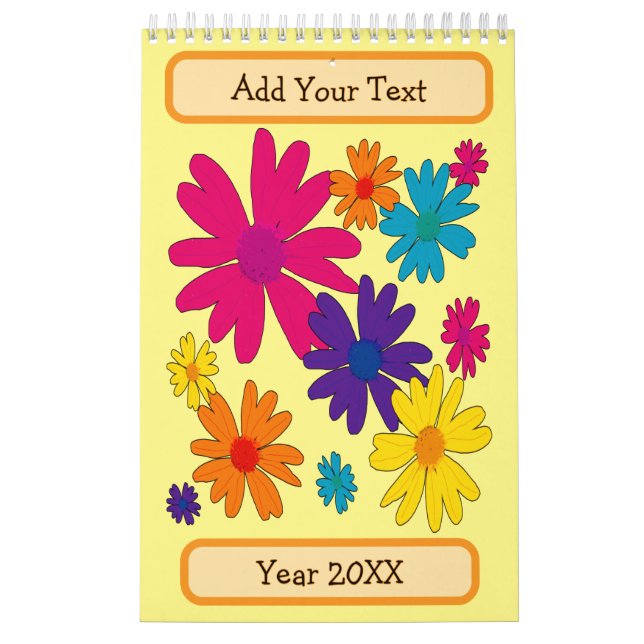 Calendario Una cama de flores de margarita (Tapa)