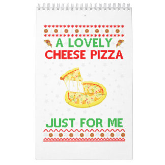 Calendario Una encantadora camiseta de pizza china solamente