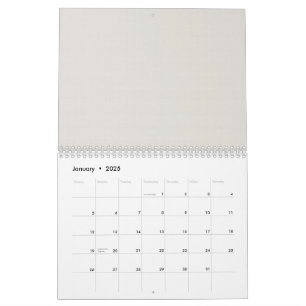 Calendario Una forma blanca optimizada en diseño, ostentando