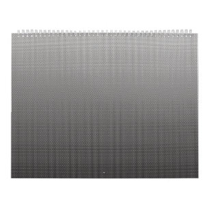 Calendario una foto en blanco y negro de una pared_